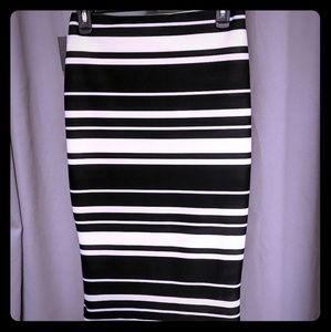 iZ Byer horizontal striped pencil skirt